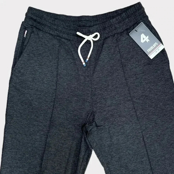 Fourlaps Women's Large Athletic Stratus Straight Leg Pants Black Heather - Picture 6 of 12